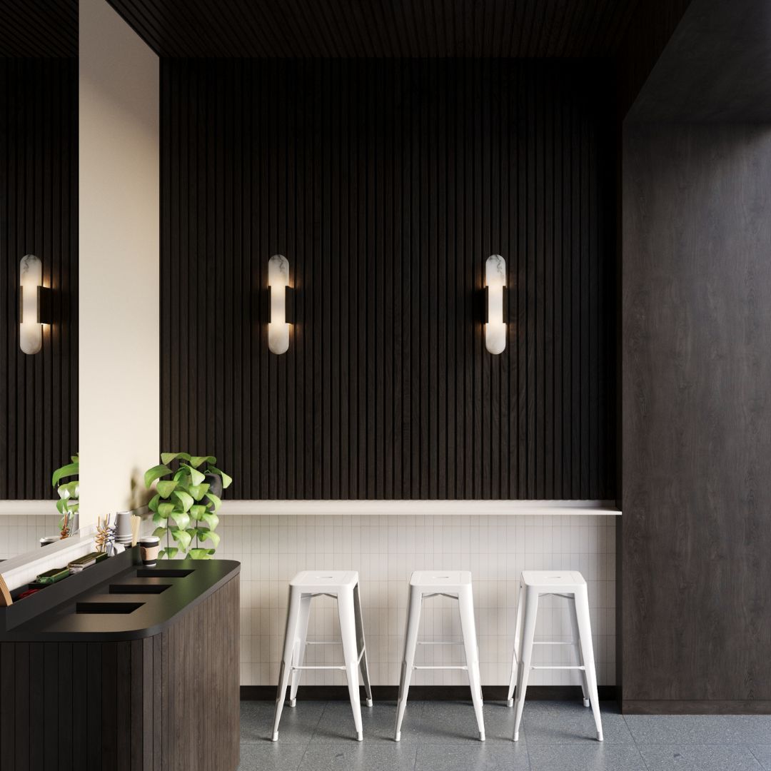 Black Slat Wall Panel