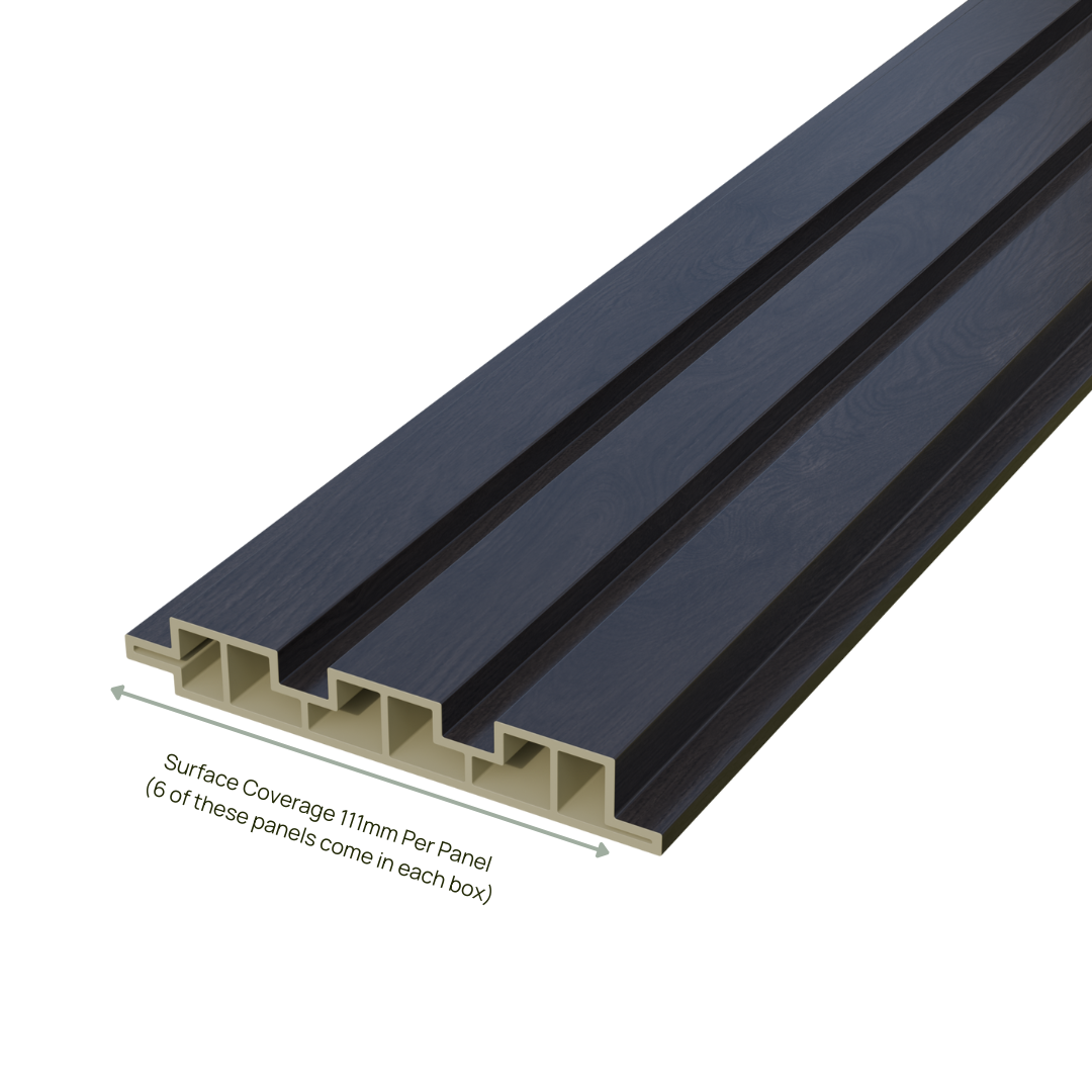Black Slat Wall Panel