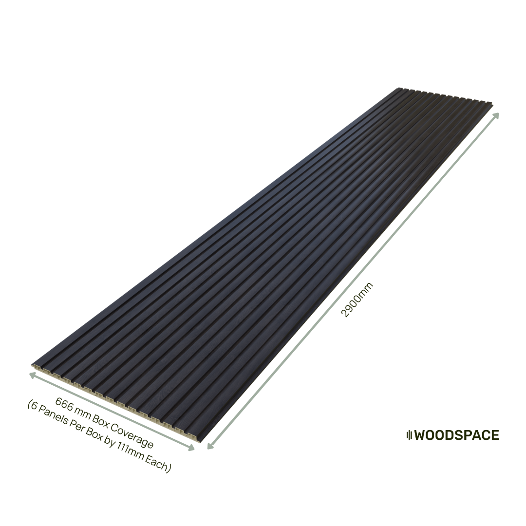 Black Slat Wall Panel
