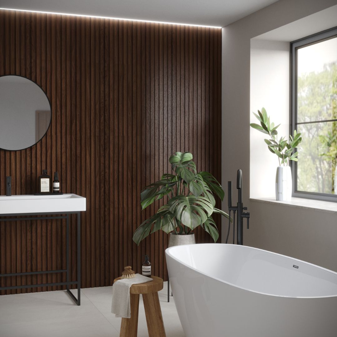Brown Slat Wall Panel