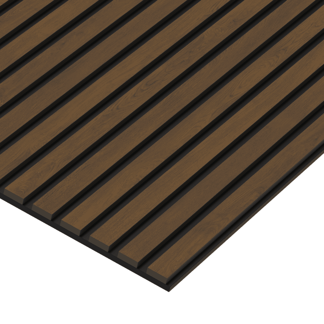 Brown Acouwood® on Black Felt Acoustic Wood Wall Panels