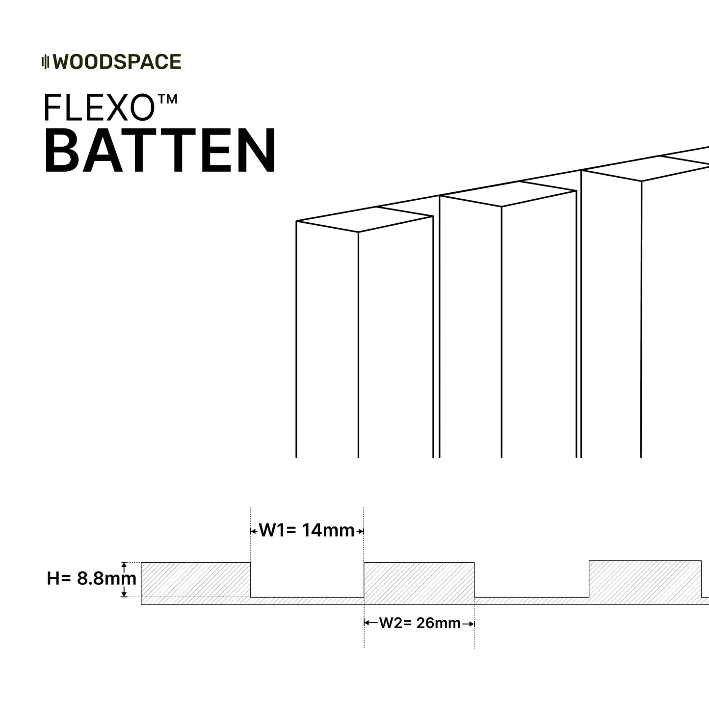 Batten (Flexo™ Paintable)
