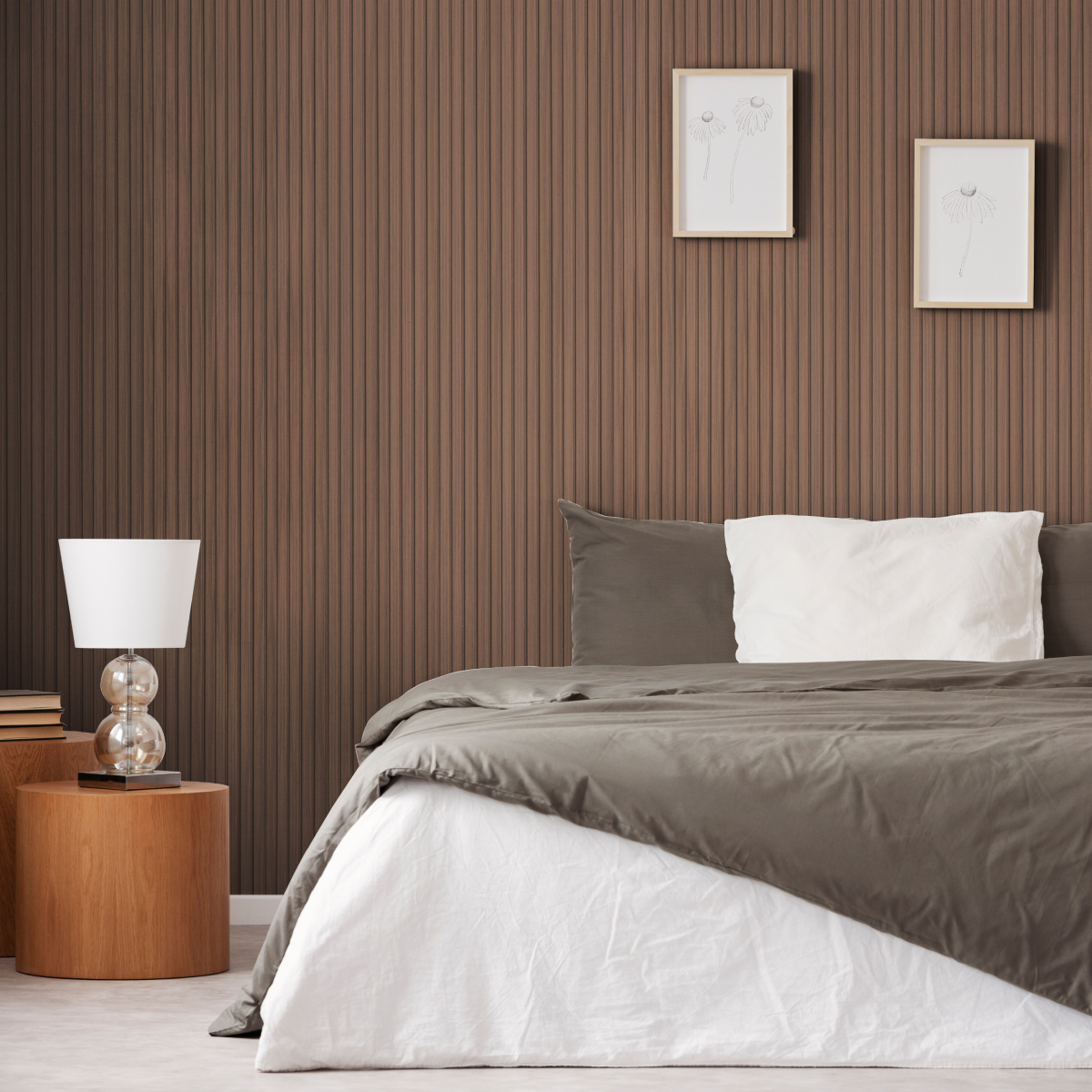 Walnut - Waterproof Slat Lite