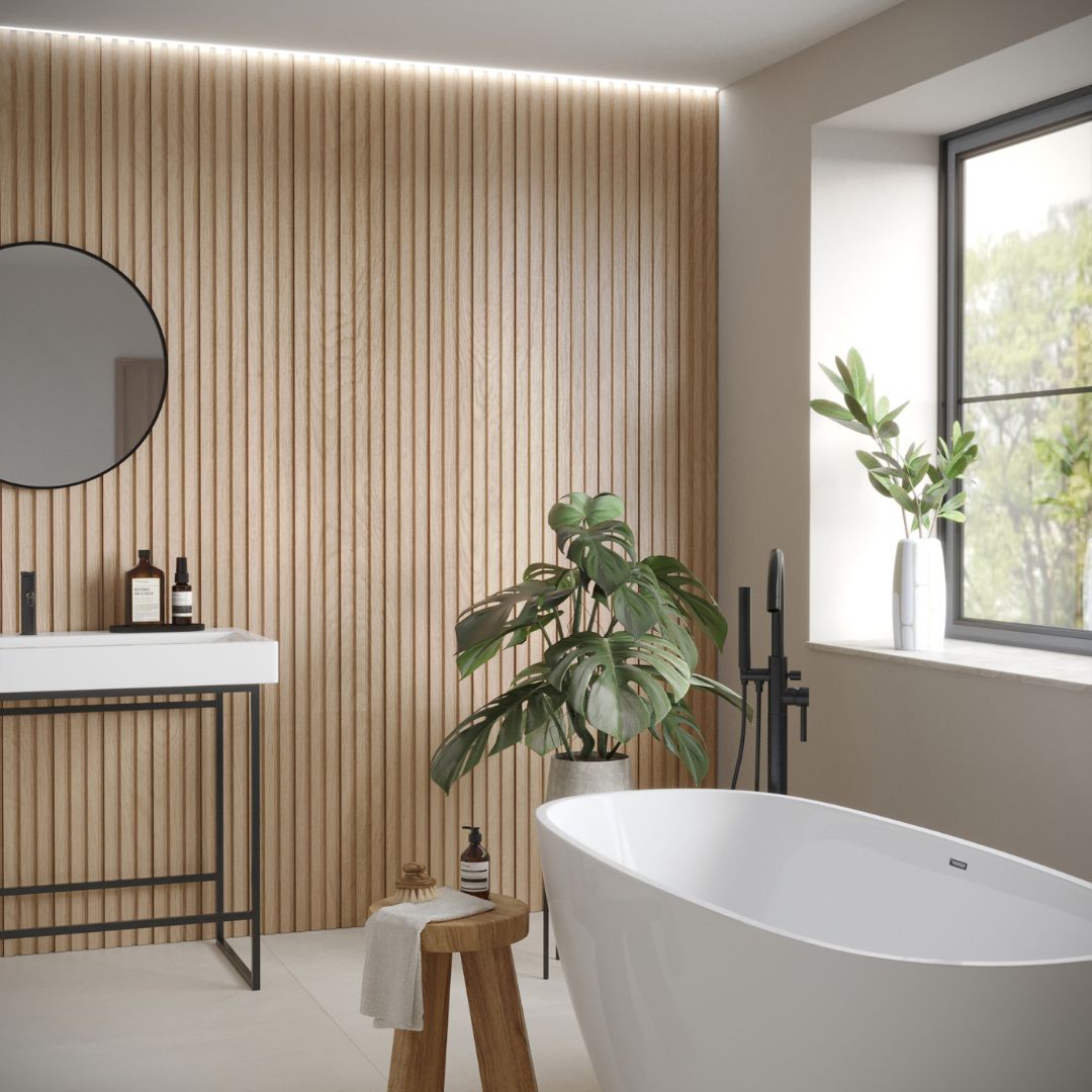 Light Oak - Waterproof Slat Pro Wall Panel