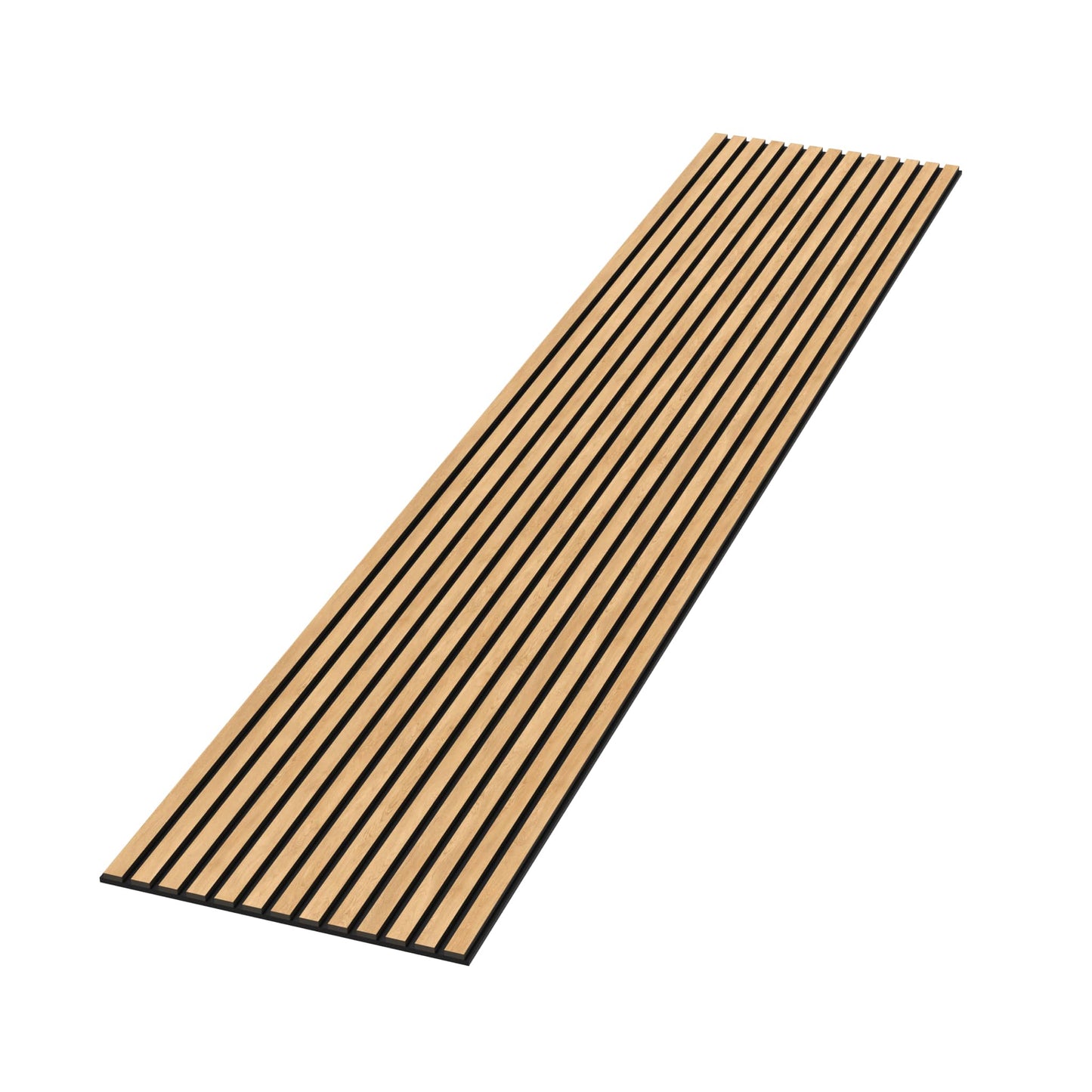 Natural Oak Acouwood® on Black Wood Wall Panels