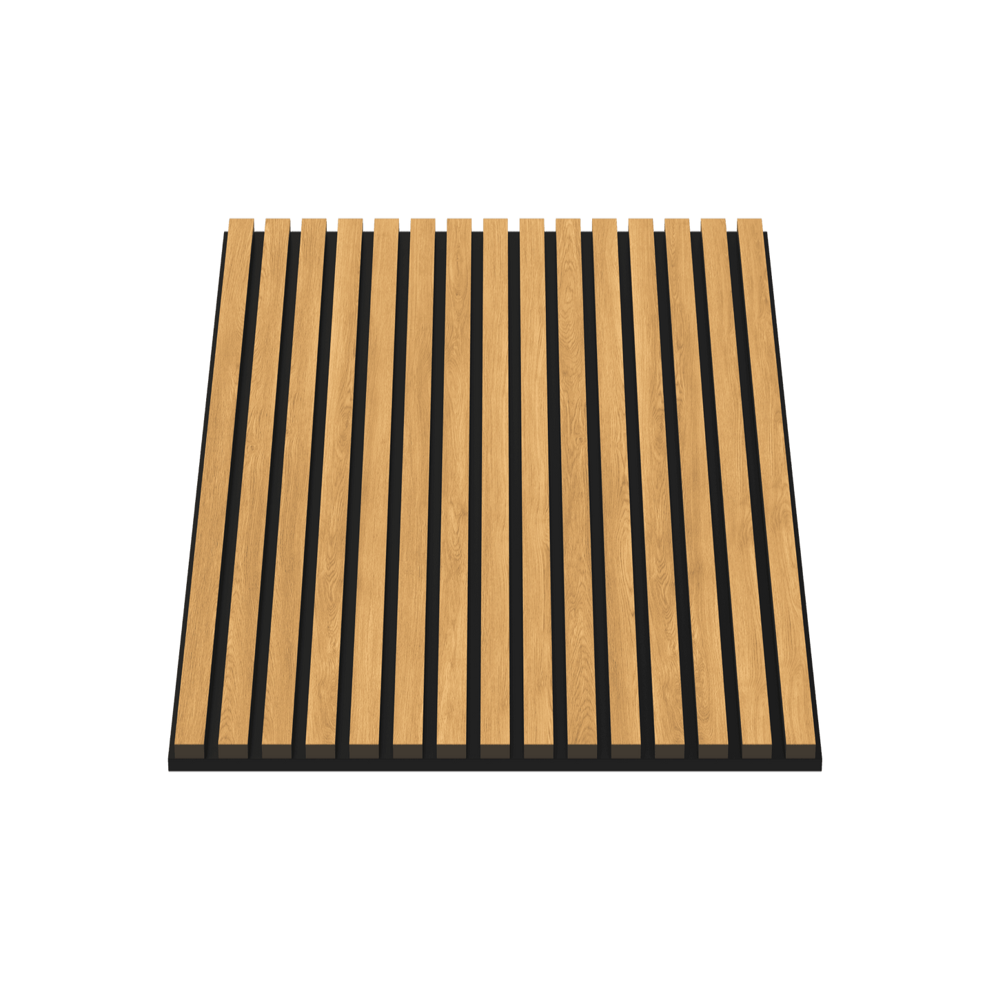Natural Oak (Lacquered) on Black Acouwood® Wood Wall Panels