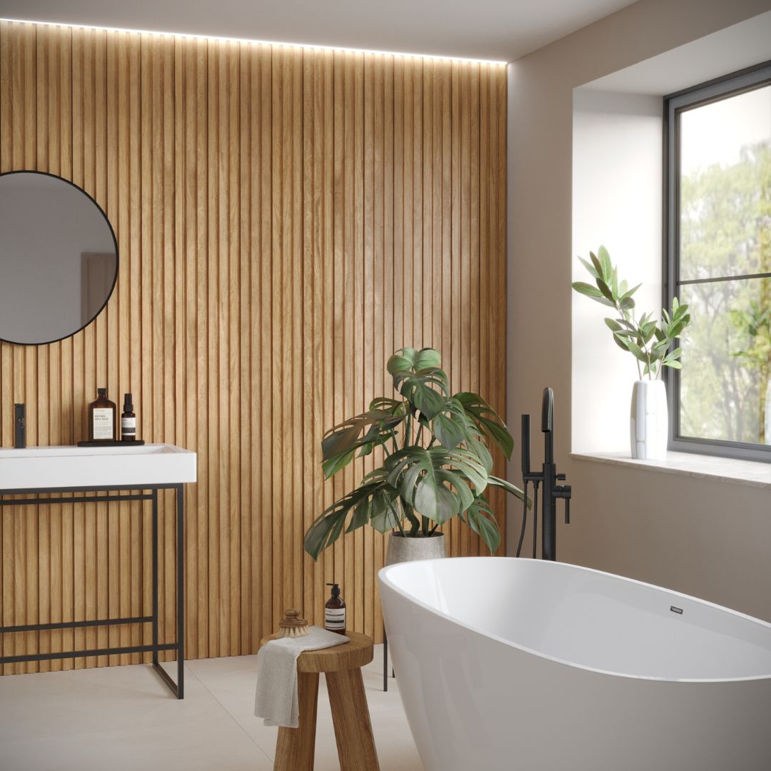 Spotted Gum - Waterproof Slat Pro Wall Panel