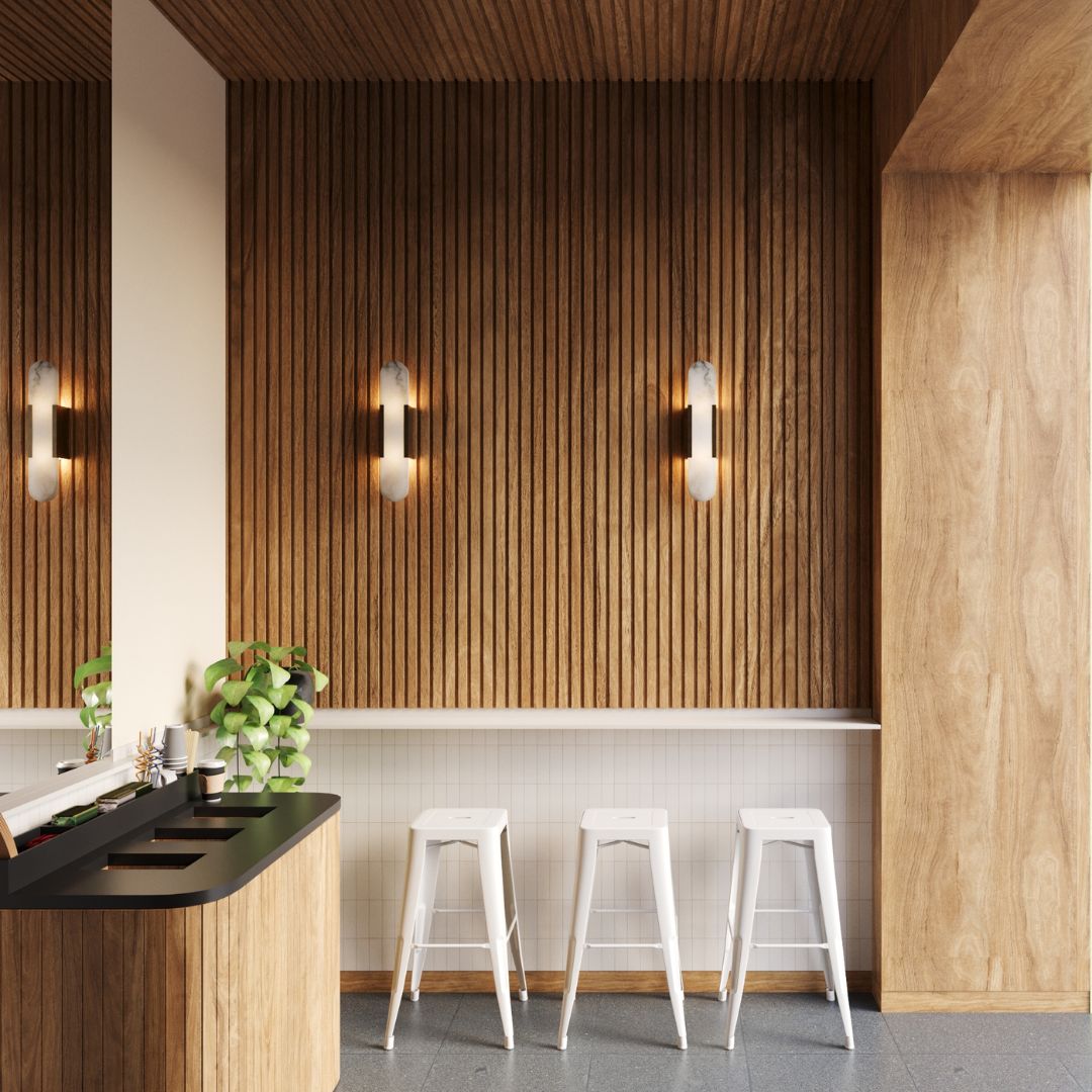 Spotted Gum - Waterproof Slat Pro Wall Panel