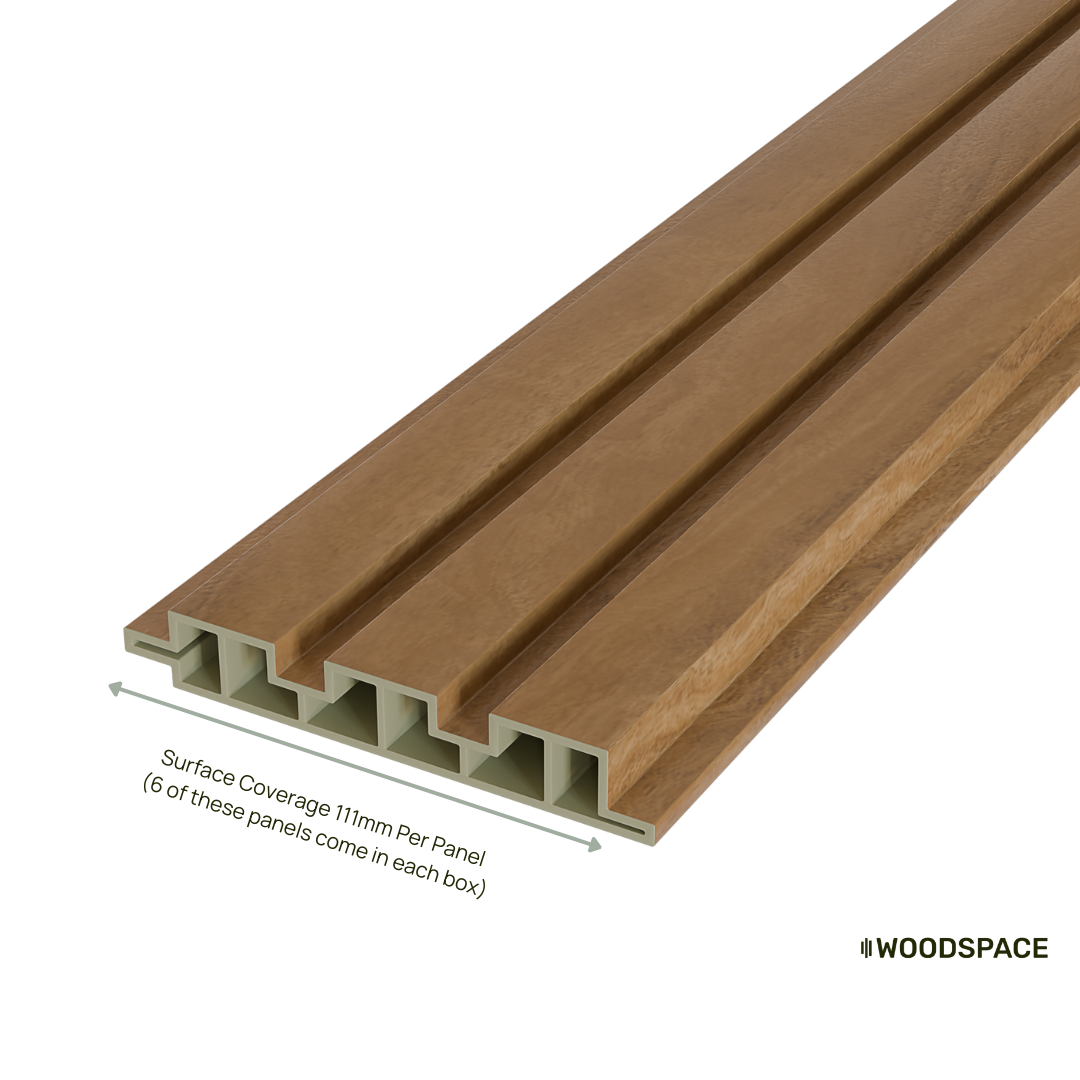 Spotted Gum - Waterproof Slat Pro Wall Panel