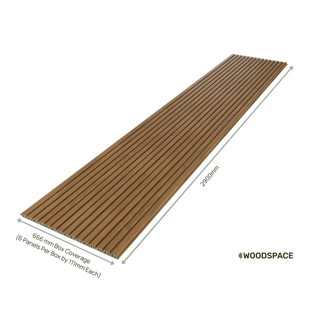 Spotted Gum - Waterproof Slat Pro Wall Panel