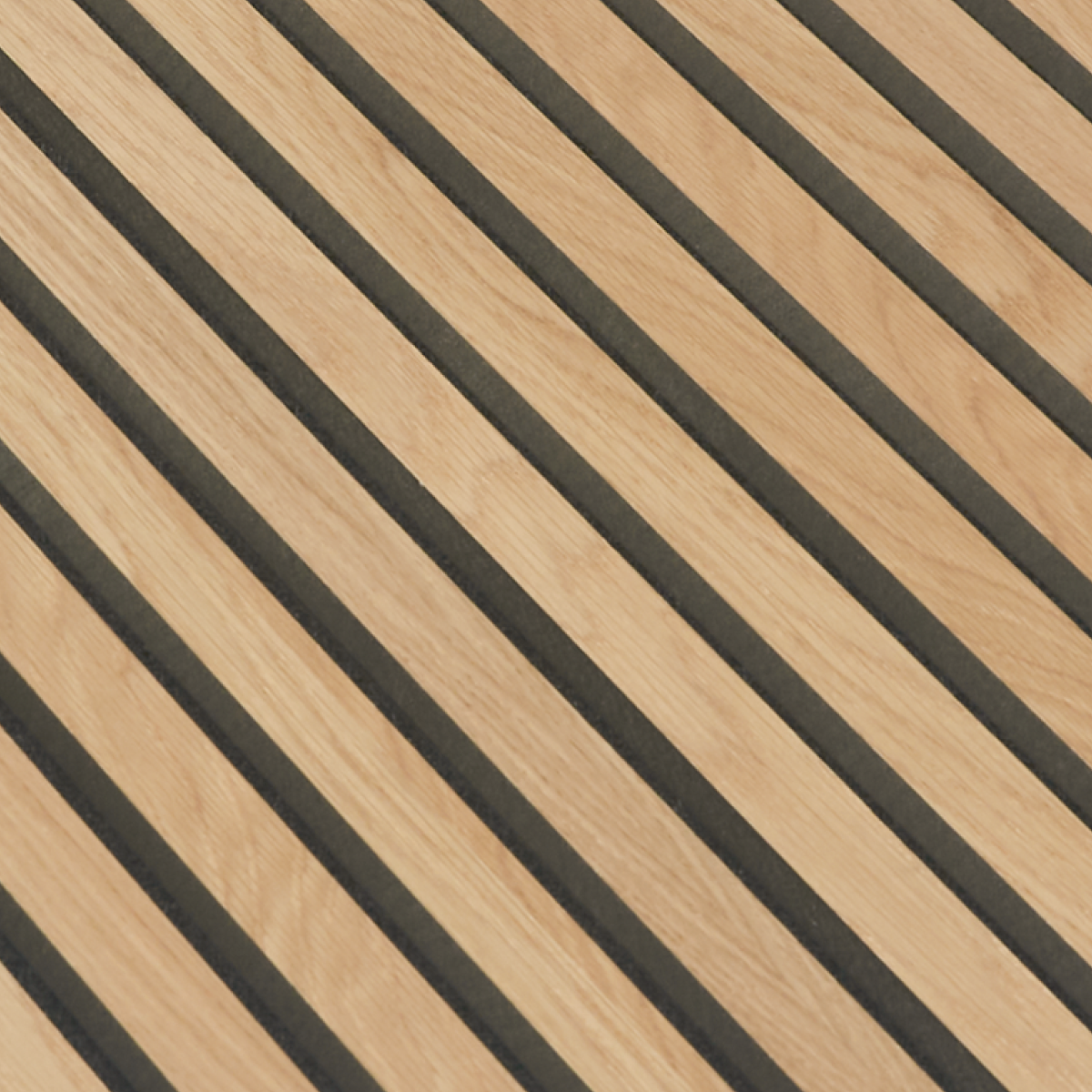 Natural Oak (Lacquered) on Black Acouwood® Wood Wall Panels