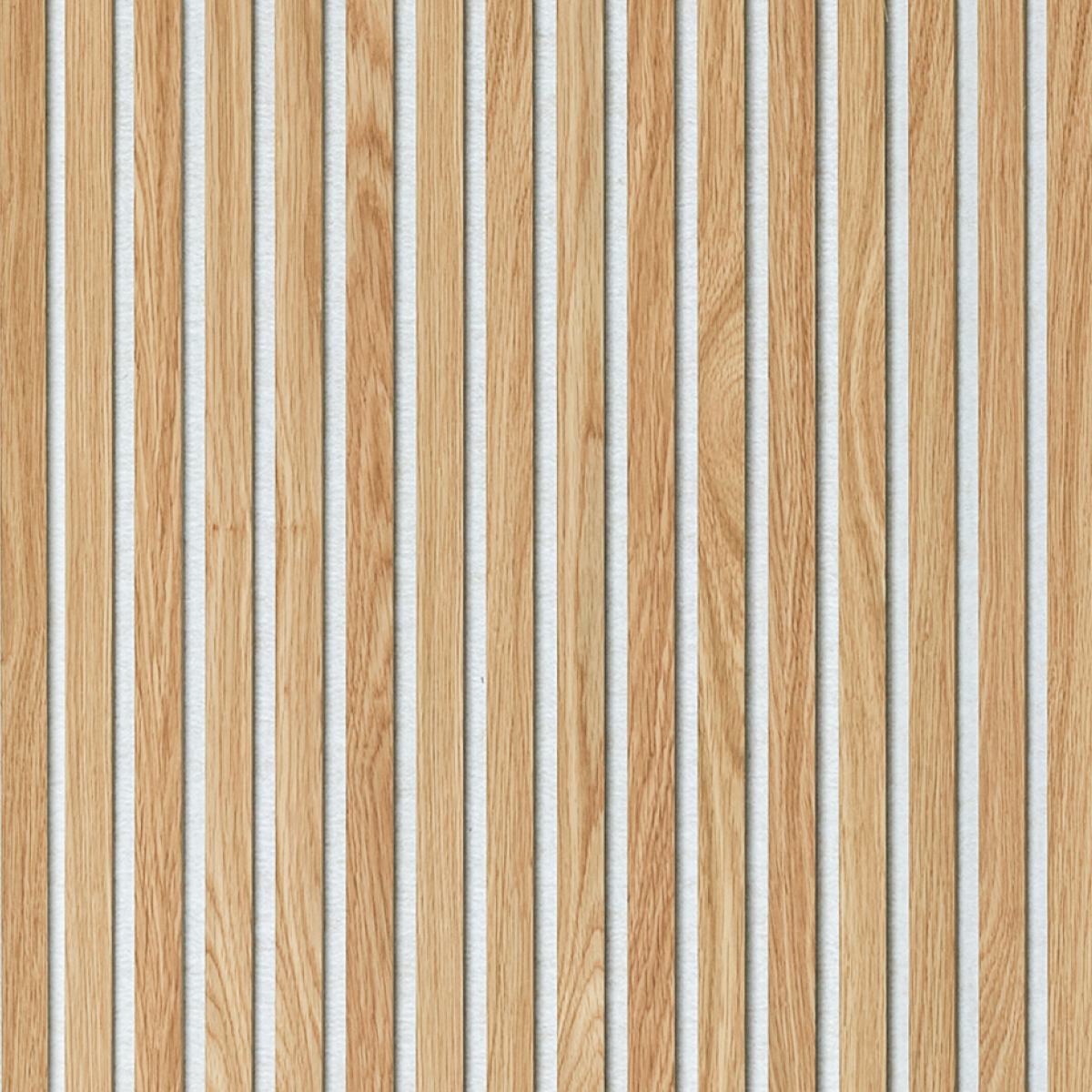 Natural Oak (Lacquered) on Light-Beige Acouwood® Wood Wall Panels
