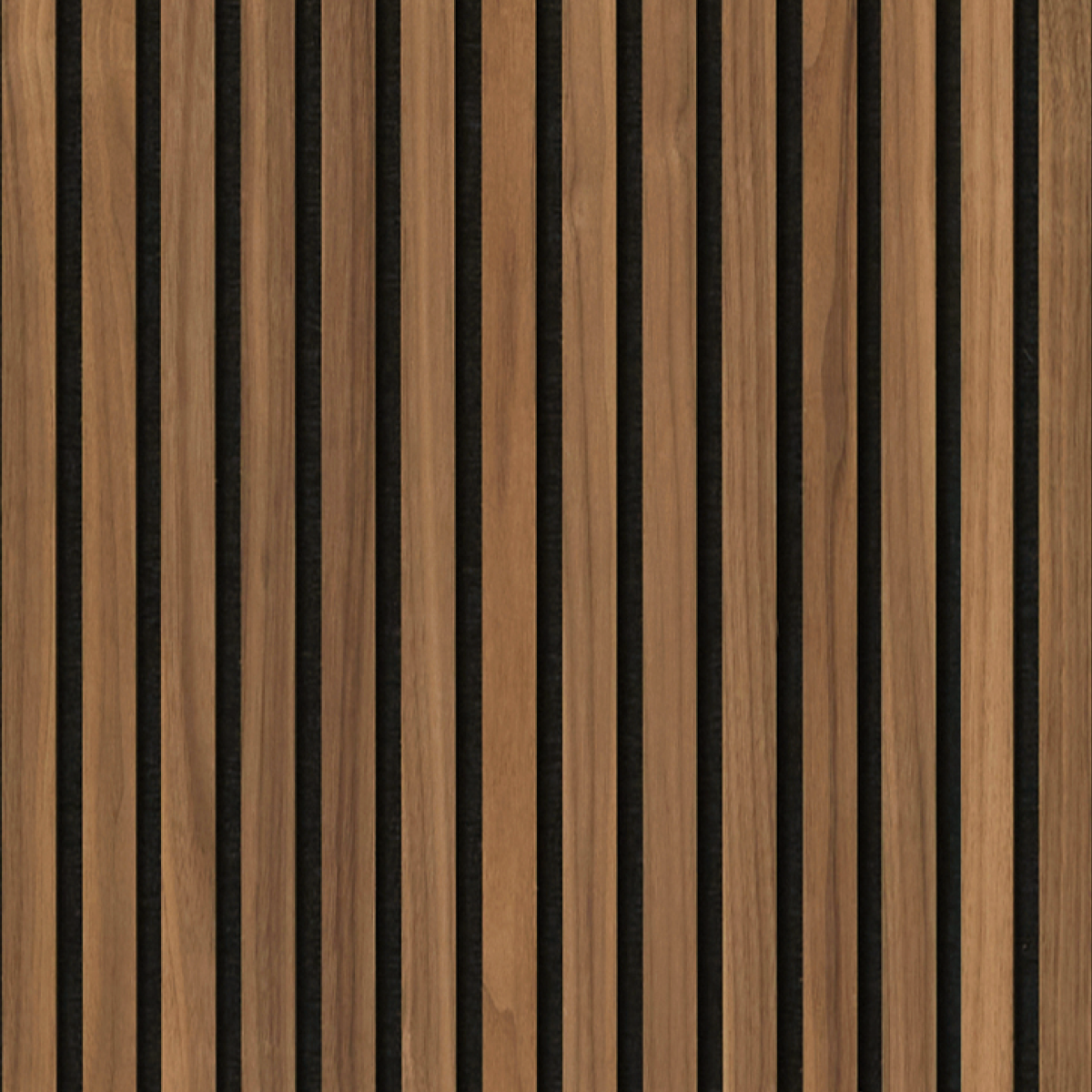Walnut (Lacquered) on Black Acouwood® Wood Wall Panels