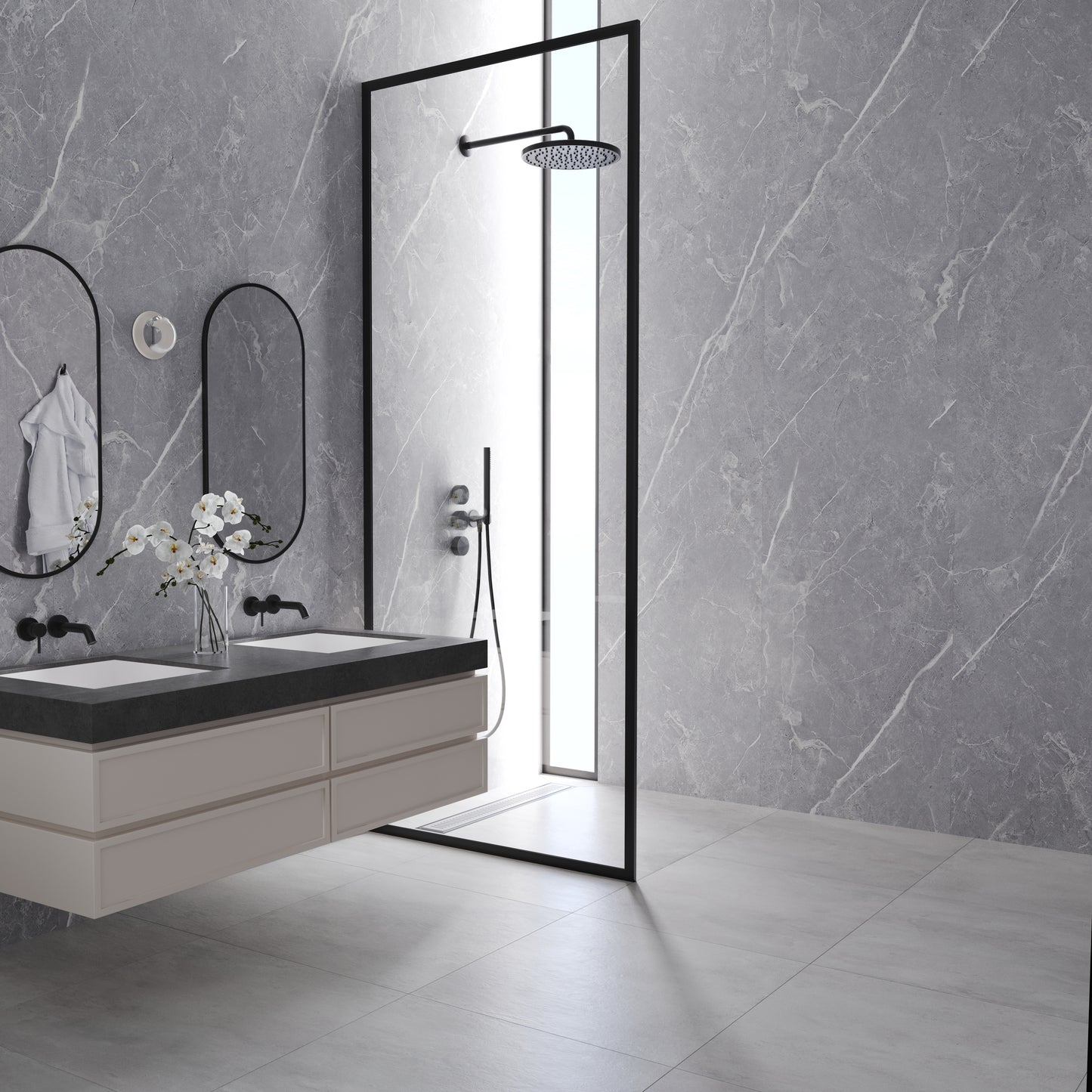 Grey Marble - StoneDesign™ Panels (2 Panels / Box)