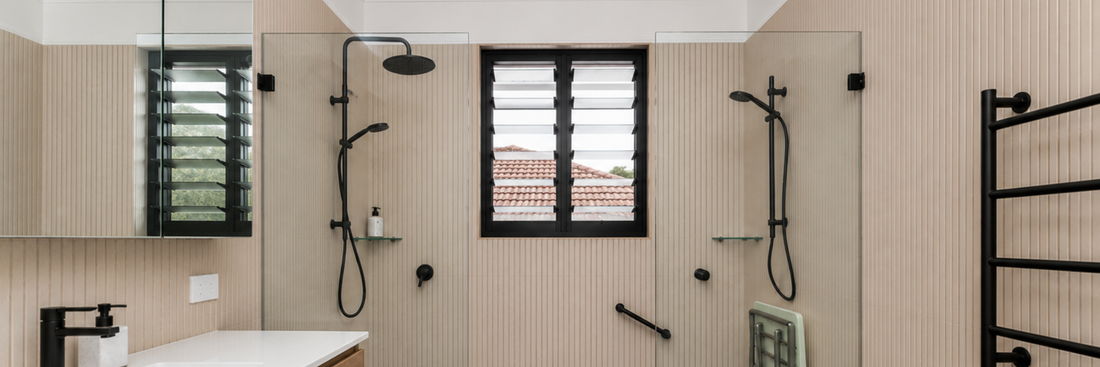 slat wall pro wall panels being used in an NDIS bathroom