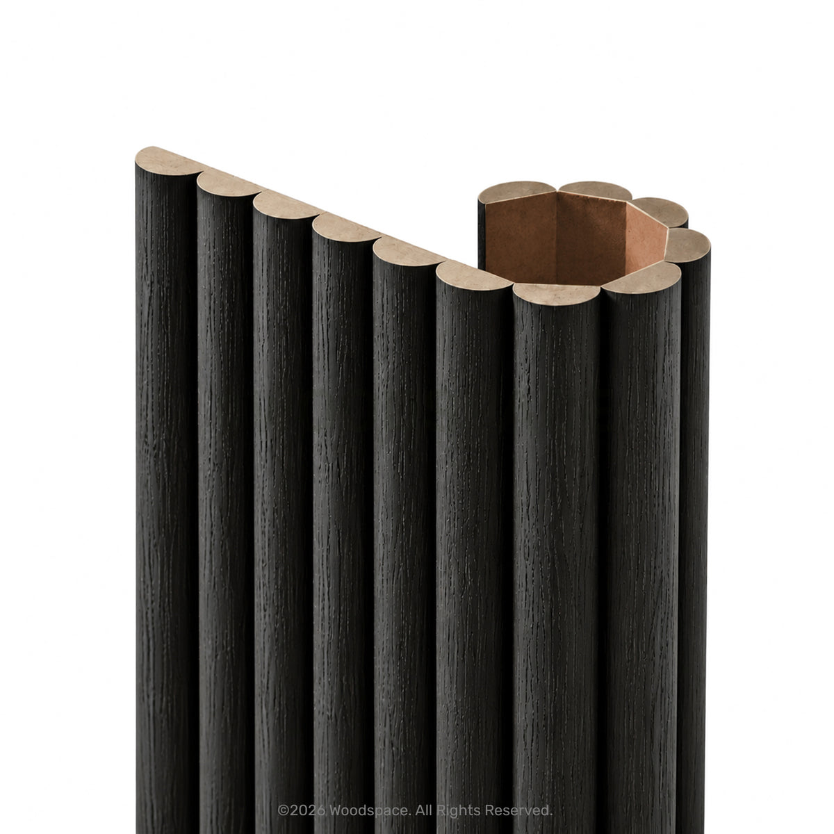 Black Oak - Round 25mm (Flexo™ Timber Design)