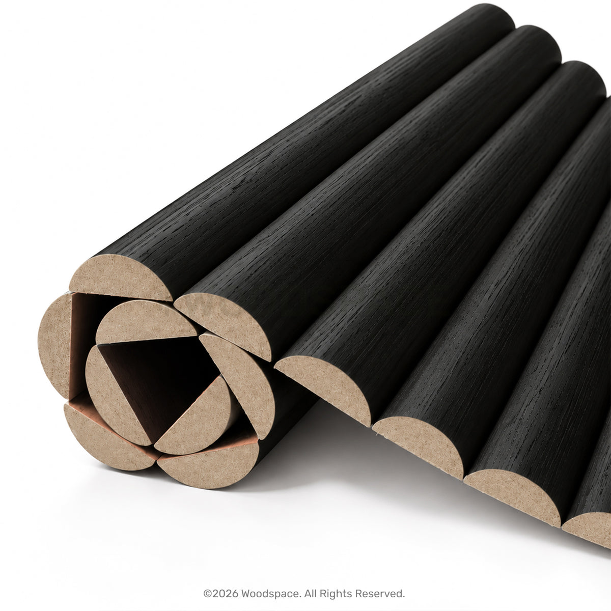 Black Oak - Round 25mm (Flexo™ Timber Design)