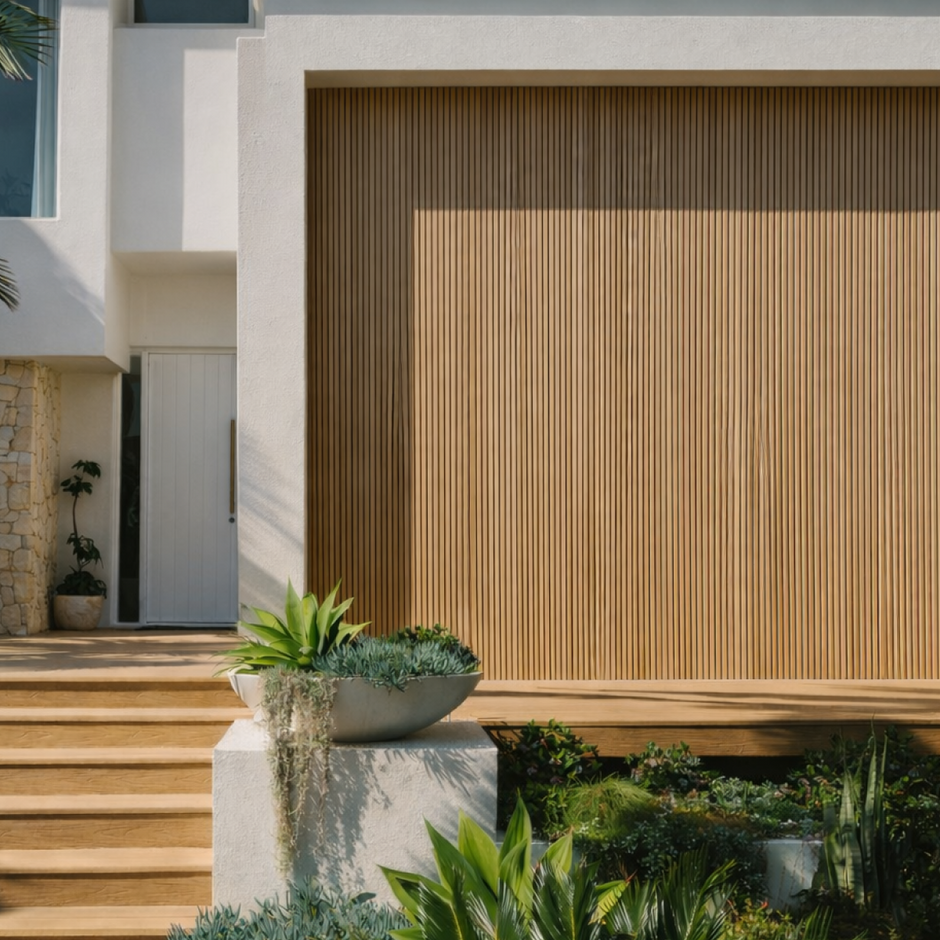 Outdoor SlatWall Castellation Cladding Panels | Woodspace