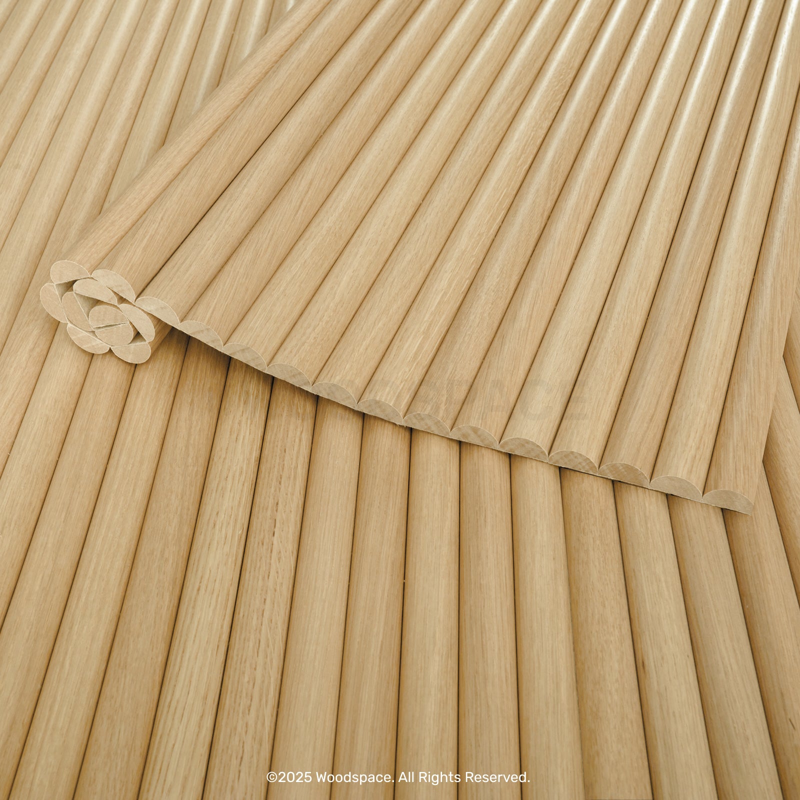 Natural Oak - Round 25mm (Flexo™ Timber)