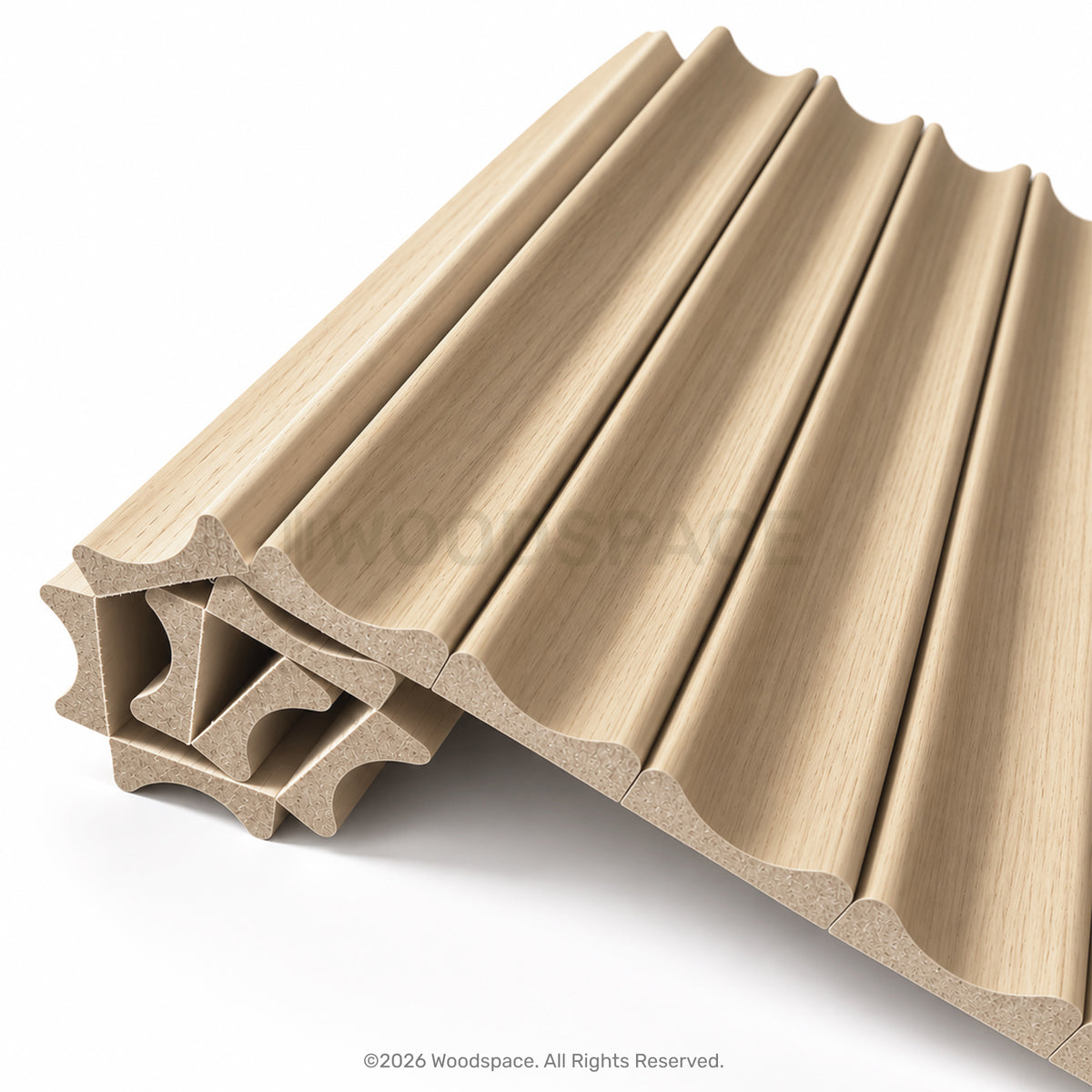 Natural Oak - Concave 25mm (Flexo™ Timber Design)