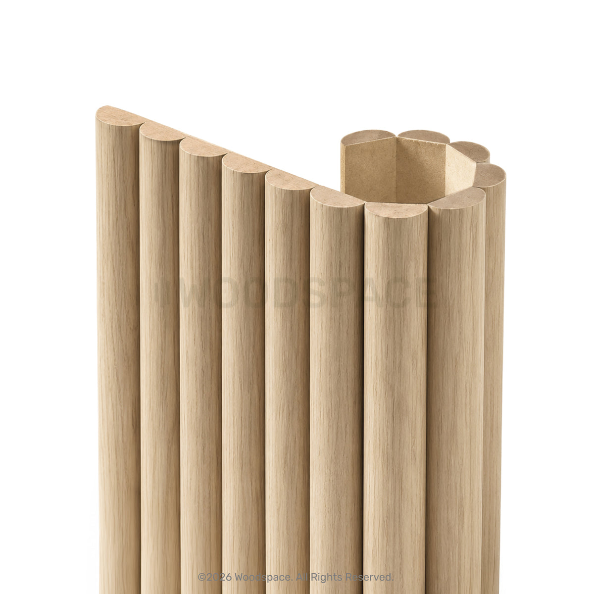 Natural Oak - Round 25mm (Flexo™ Timber Design)