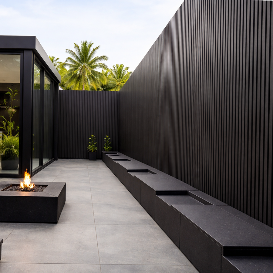 Outdoor Cladding System Black - Outdoor Timber Slat Wall Panel & WPC Cladding – Woodspace