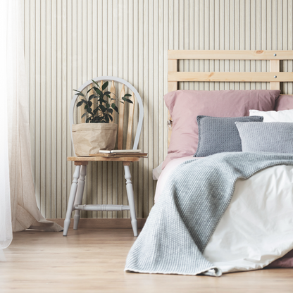 White Oak (Lacquered) on White Felt Acouwood® Wood Wall Panels
