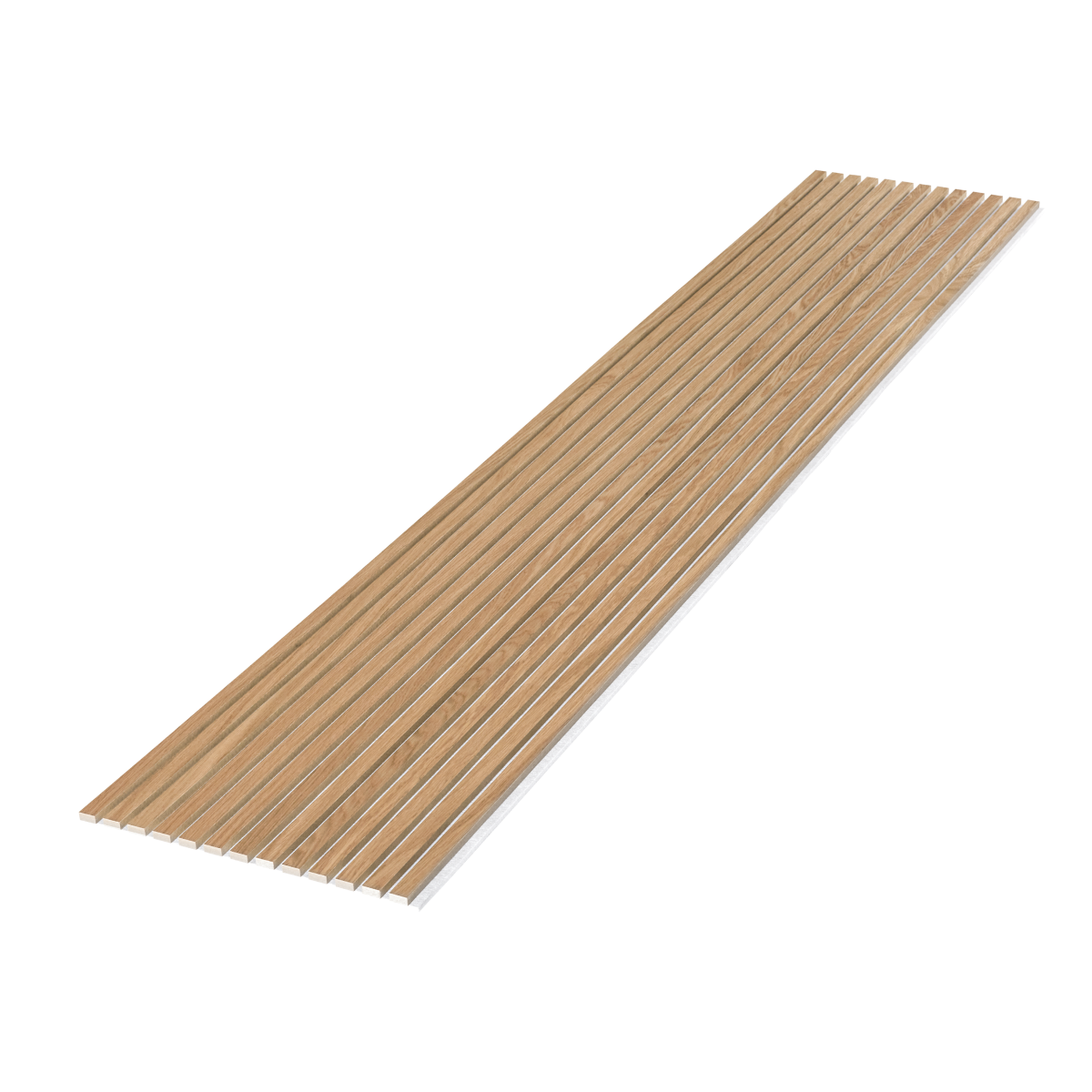 Natural Oak (Lacquered) on Light-Beige Acouwood® Wood Wall Panels