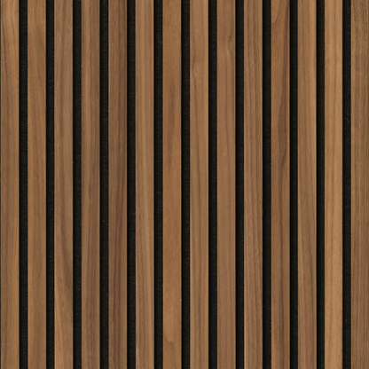 Walnut (Lacquered) on Black Acouwood® Wood Wall Panels