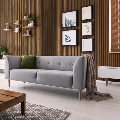 Walnut (Lacquered) on Black Acouwood® Wood Wall Panels