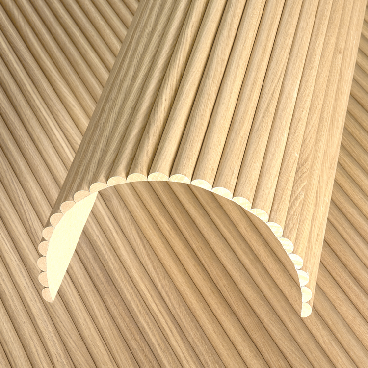 Natural Oak Round - Flexible Natural Oak Round Panel 25mm | Flexo ...