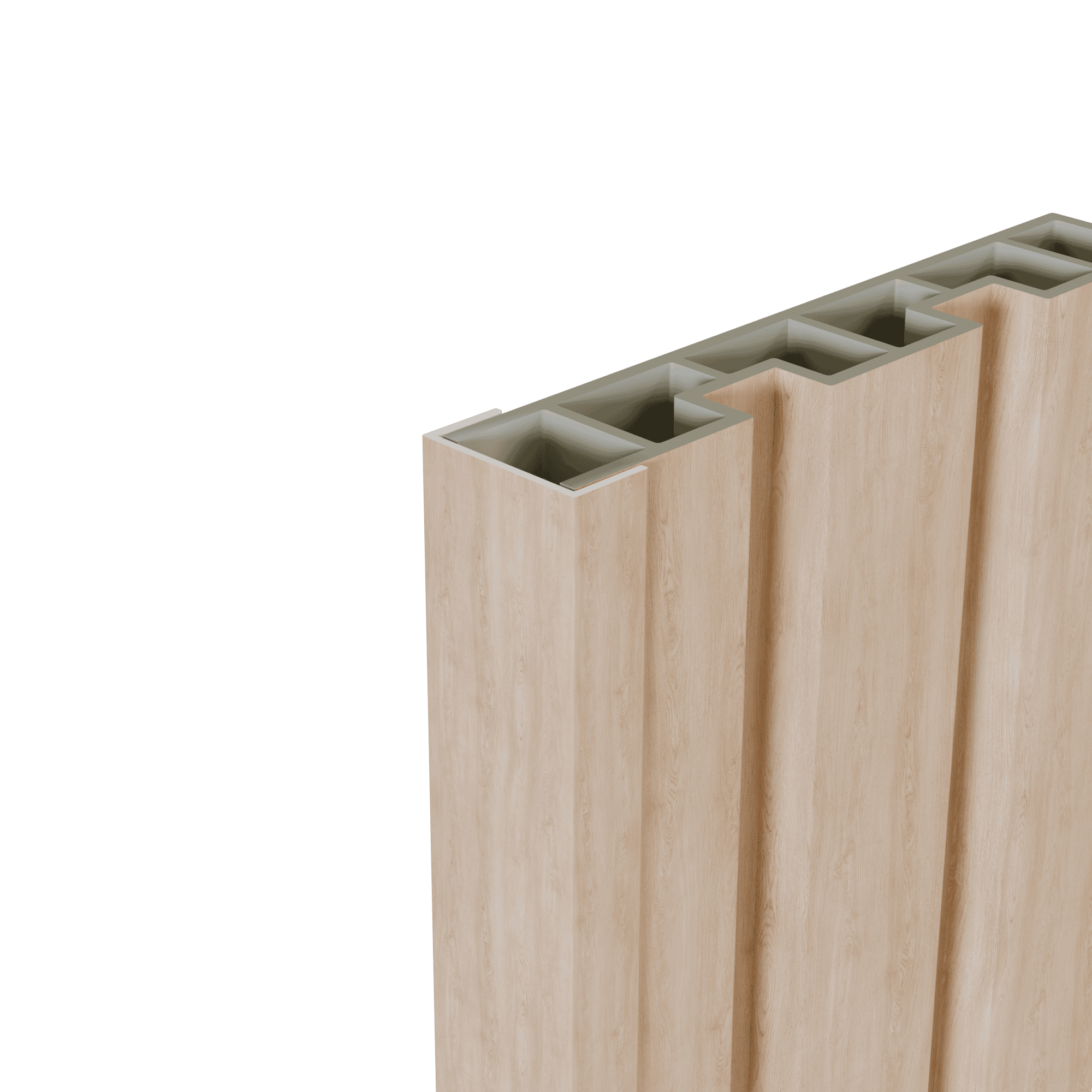 Light Oak Finishing Trim - Matching Film Wrap Aluminium