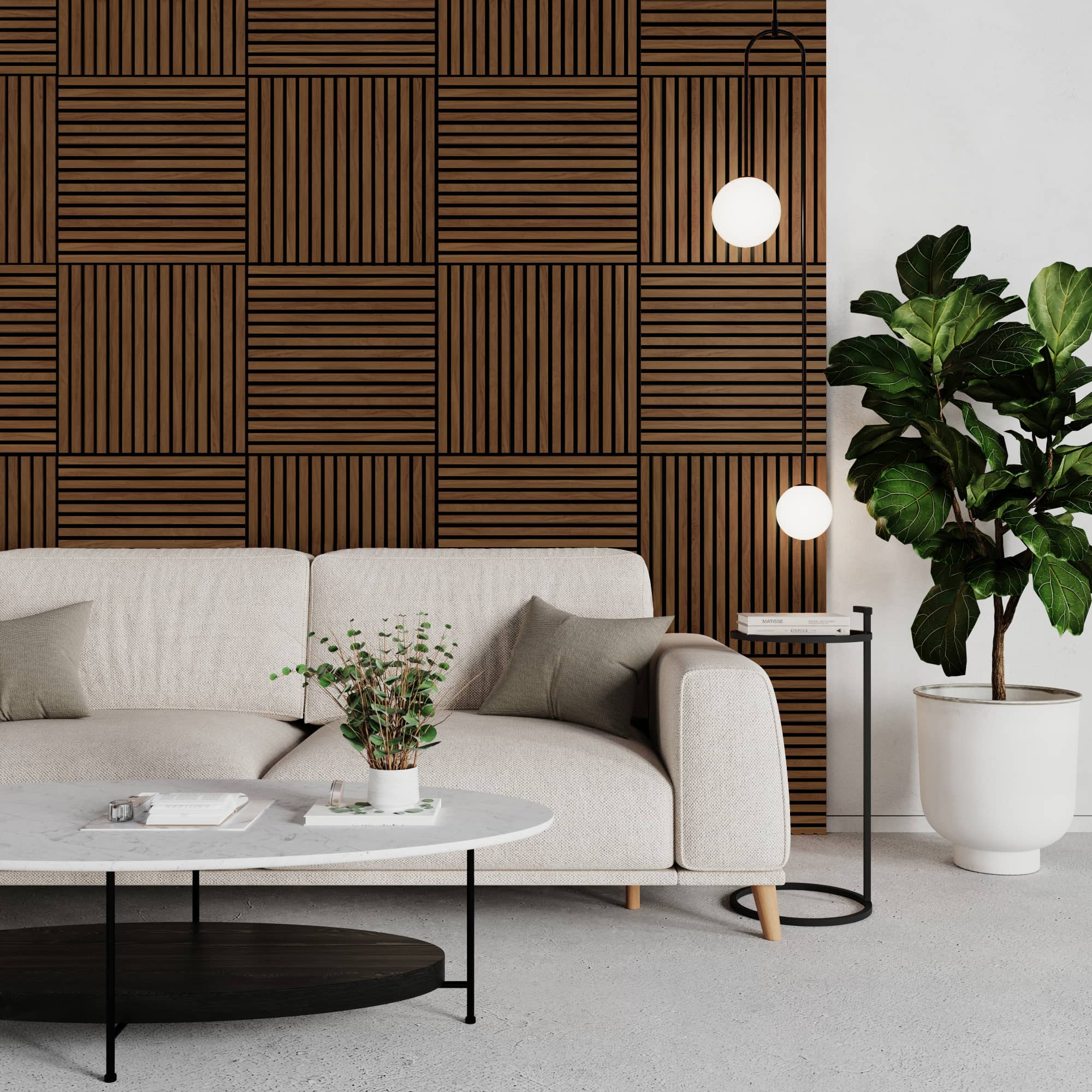 Walnut Wood Wall