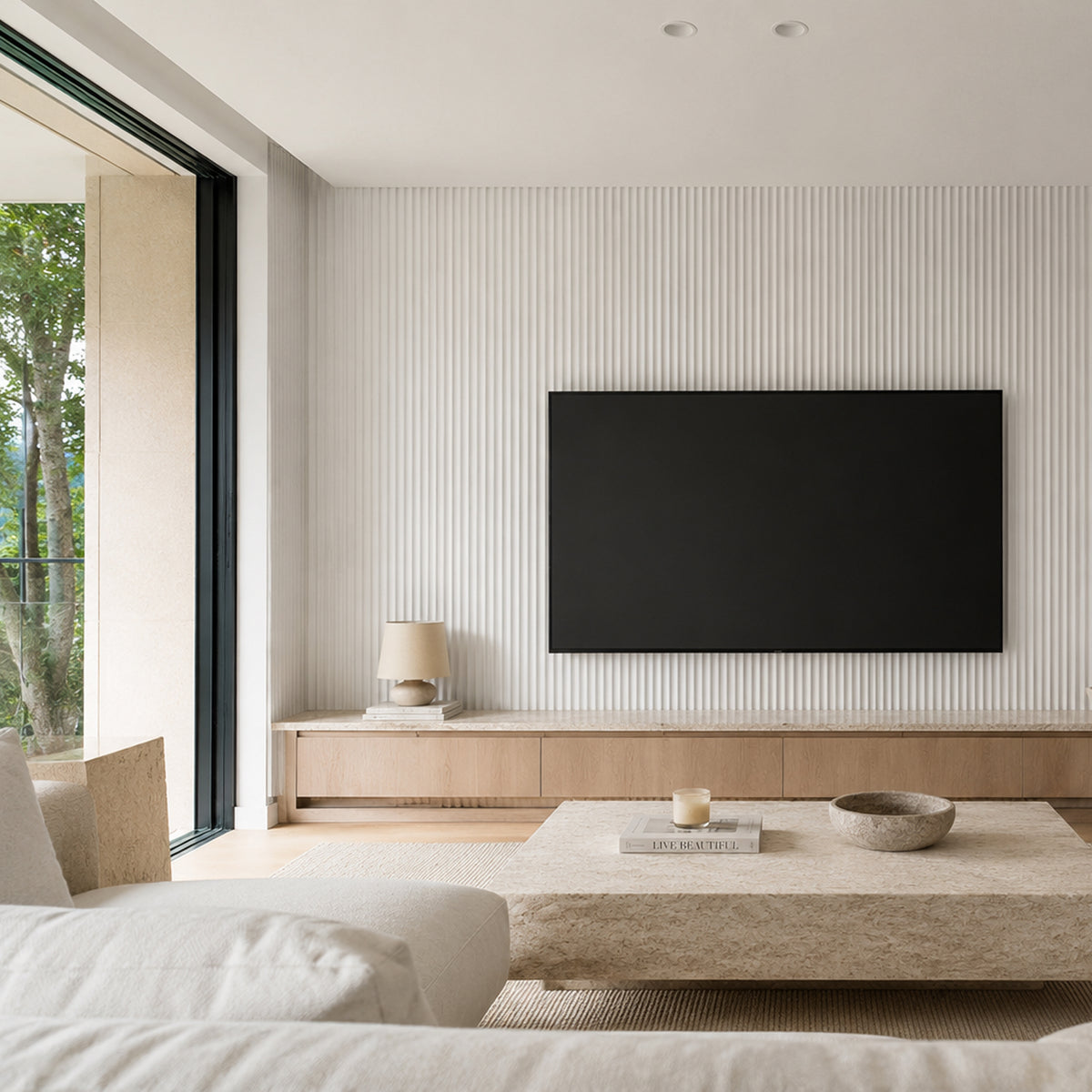 Scallop Cladding Heritage Scallop - Waterproof Paintable Slat Lite – Woodspace