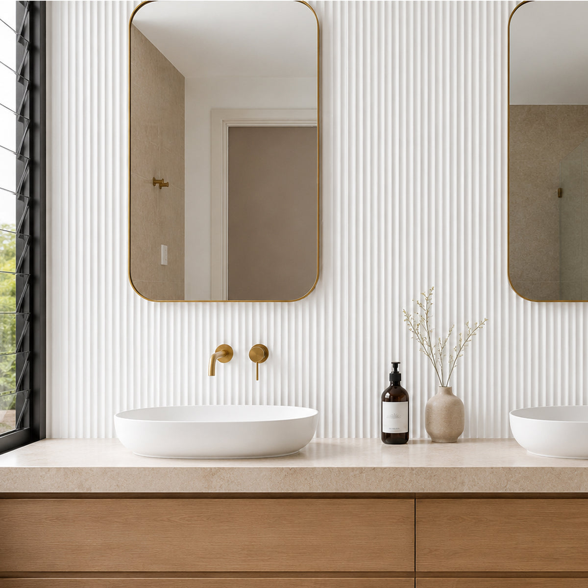 Scallop Cladding Heritage Scallop - Waterproof Paintable Slat Lite – Woodspace