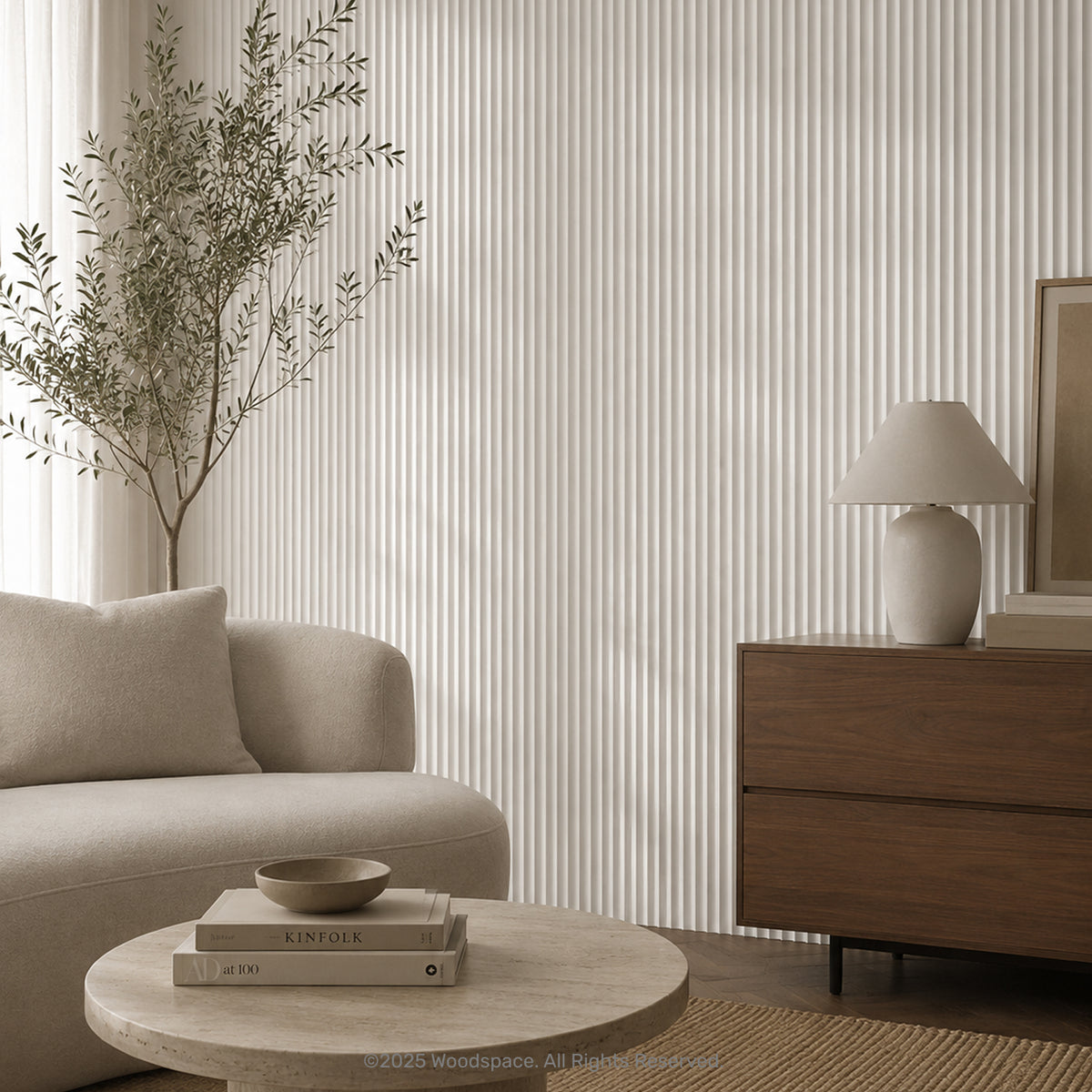 Scallop Cladding Heritage Scallop - Waterproof Paintable Slat Lite – Woodspace