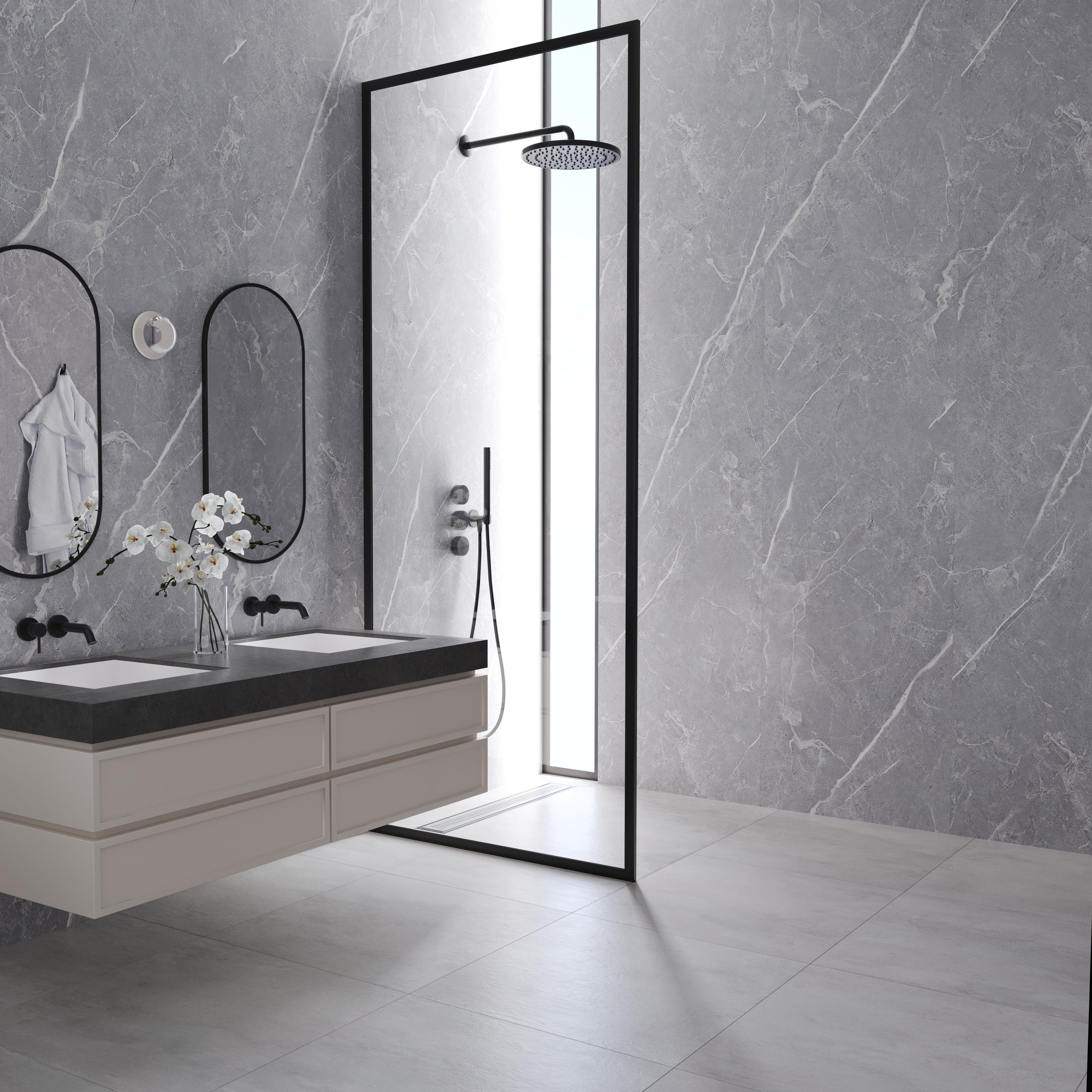 Grey Marble - StoneDesign™ Panels (2 Panels / Box)